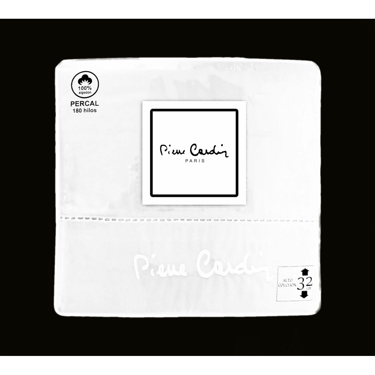 Conjunto de Lençóis Pierre Cardin ARCADIA Branco Casal